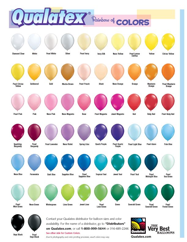 Qualatex Color Chart 